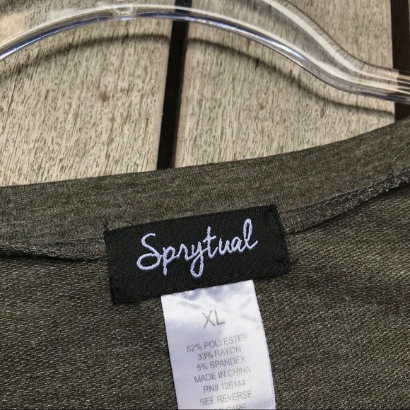 SPRYTUAL Grey Crew Neck Bronze Zipper DetailLong Sleeve Pullover Sweater - Picture 5 of 5